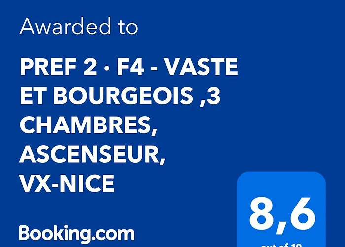 Pref 2 - F4 - Vaste Et Bourgeois ,3 Chambres, Ascenseur, Vx-Nice